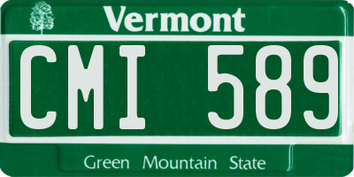VT license plate CMI589