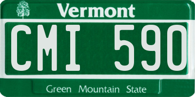 VT license plate CMI590