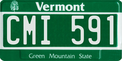 VT license plate CMI591