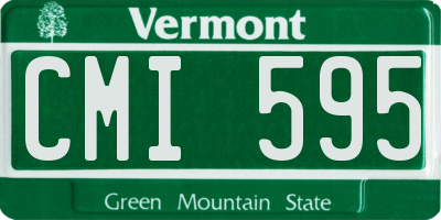 VT license plate CMI595