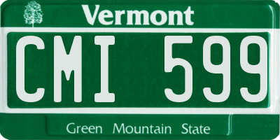 VT license plate CMI599