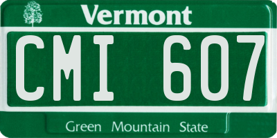 VT license plate CMI607