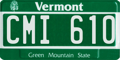 VT license plate CMI610