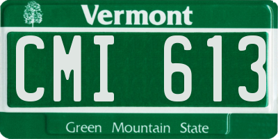VT license plate CMI613