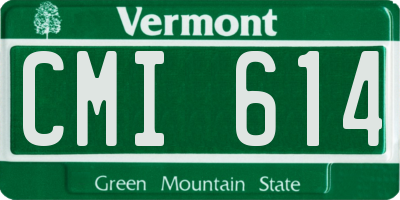 VT license plate CMI614