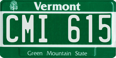 VT license plate CMI615