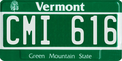 VT license plate CMI616