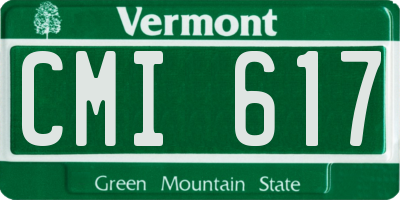 VT license plate CMI617