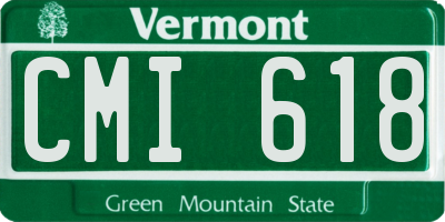 VT license plate CMI618