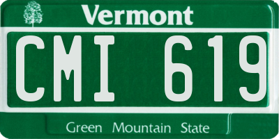 VT license plate CMI619