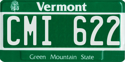 VT license plate CMI622
