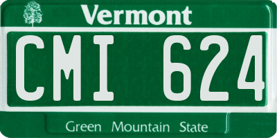 VT license plate CMI624