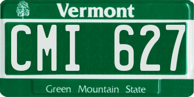 VT license plate CMI627