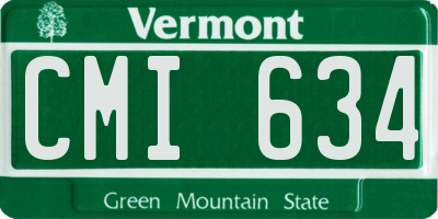 VT license plate CMI634