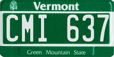 VT license plate CMI637