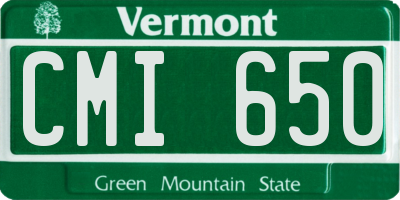 VT license plate CMI650