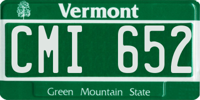 VT license plate CMI652