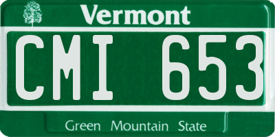 VT license plate CMI653