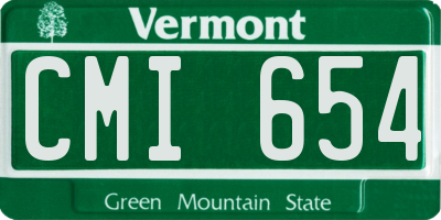 VT license plate CMI654