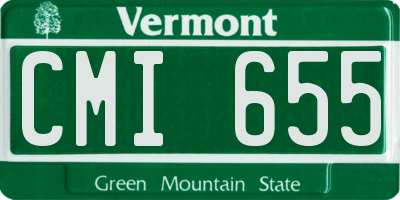 VT license plate CMI655