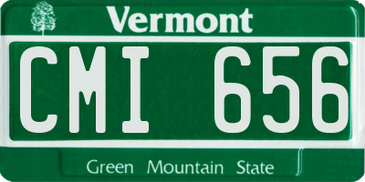 VT license plate CMI656