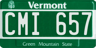 VT license plate CMI657