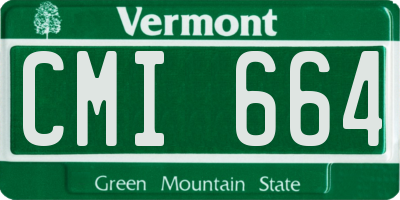 VT license plate CMI664