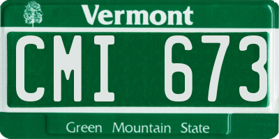 VT license plate CMI673
