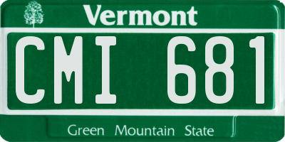 VT license plate CMI681
