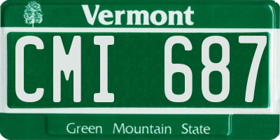 VT license plate CMI687