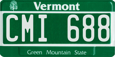 VT license plate CMI688