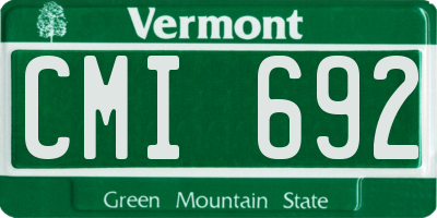VT license plate CMI692