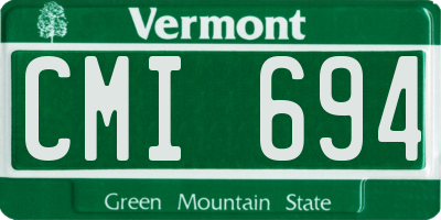 VT license plate CMI694