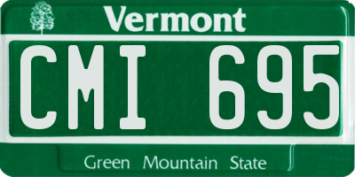 VT license plate CMI695
