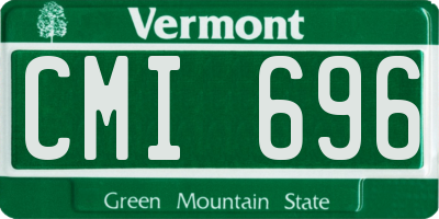 VT license plate CMI696