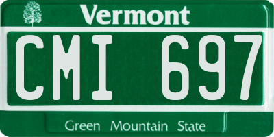 VT license plate CMI697