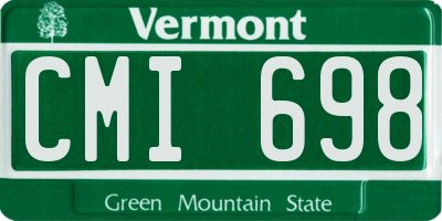 VT license plate CMI698