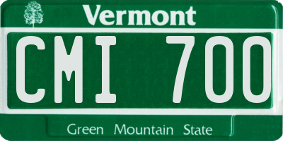 VT license plate CMI700