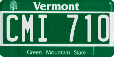 VT license plate CMI710