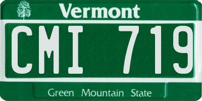 VT license plate CMI719