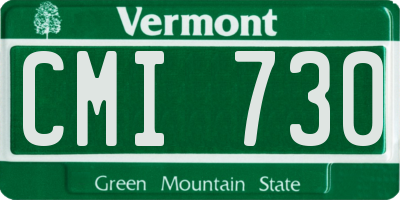 VT license plate CMI730