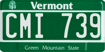 VT license plate CMI739