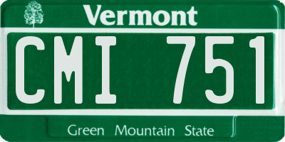 VT license plate CMI751