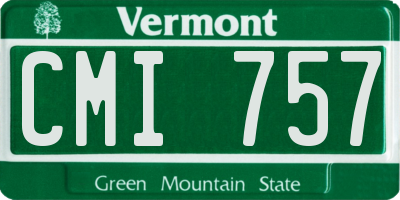 VT license plate CMI757