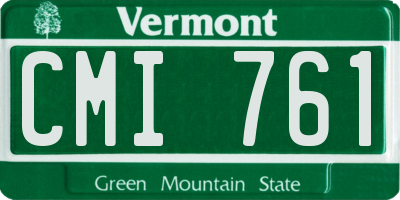 VT license plate CMI761
