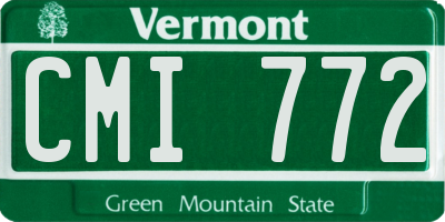 VT license plate CMI772