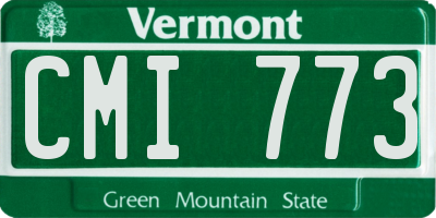 VT license plate CMI773