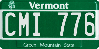 VT license plate CMI776