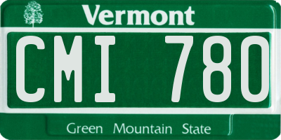 VT license plate CMI780