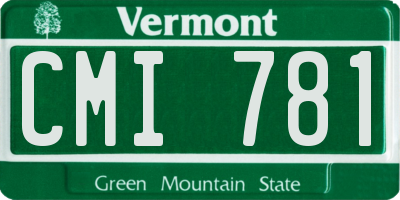 VT license plate CMI781